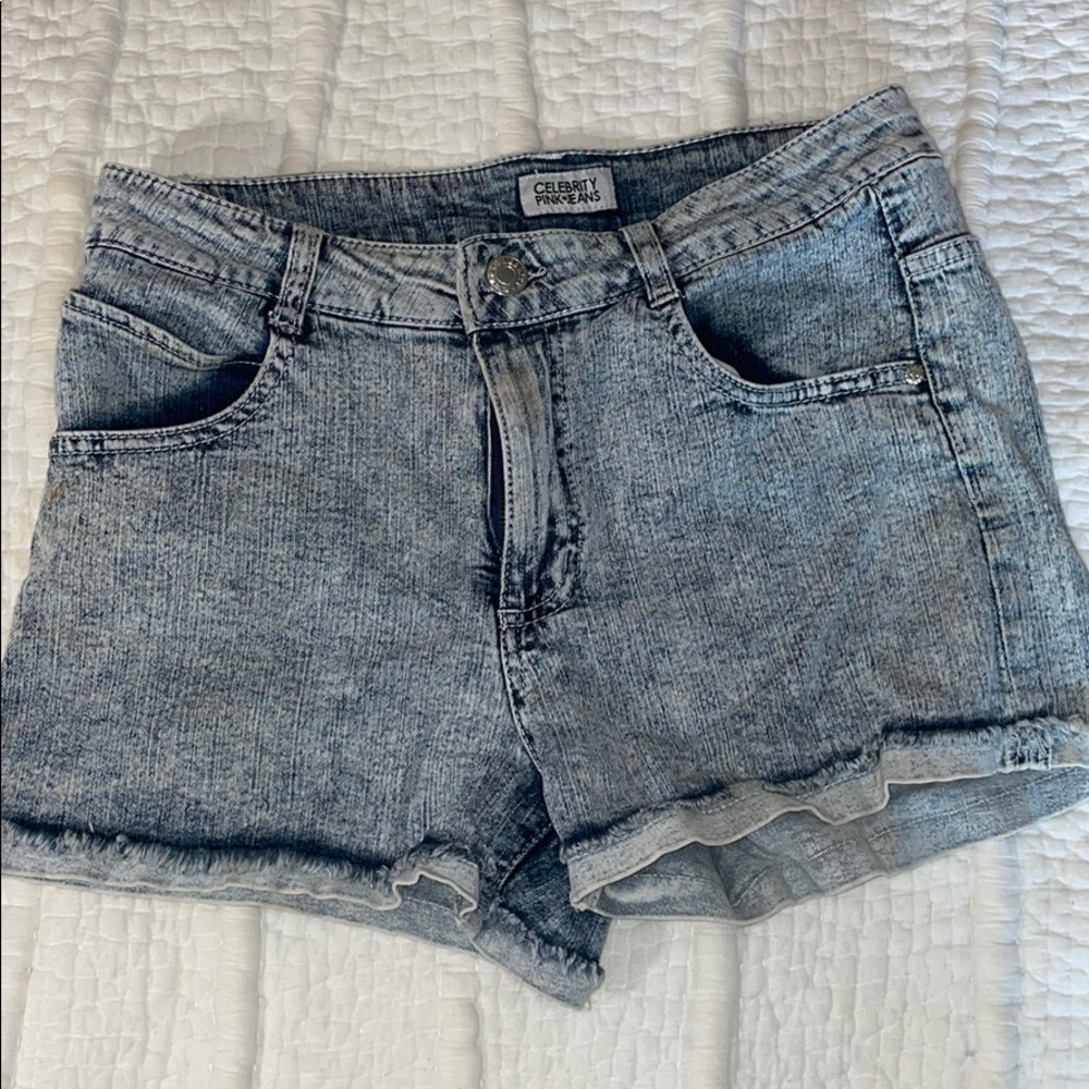Acid Wash Denim Shorts